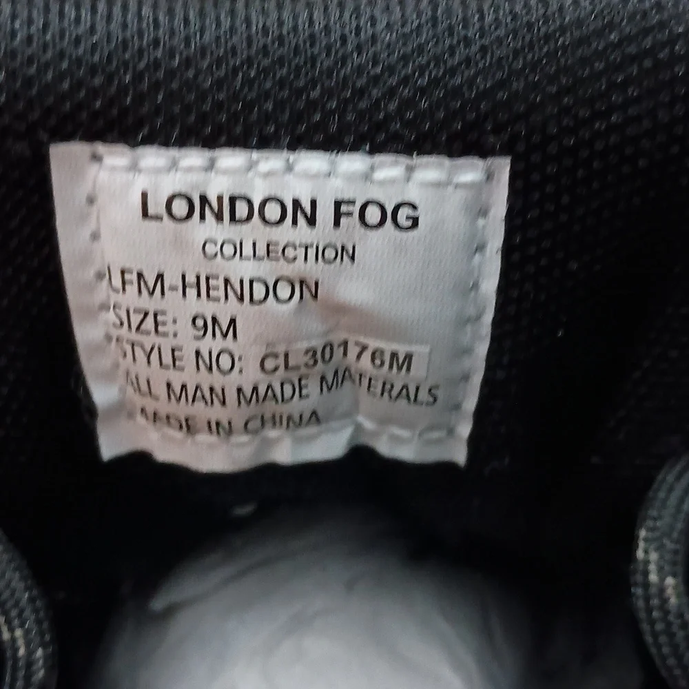 London Fog Hendon Men's Waterproof Black Athletic Shoes With Memory Foam